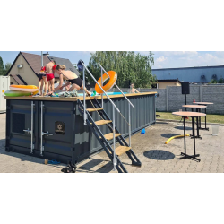 Piscina contenedor lista...